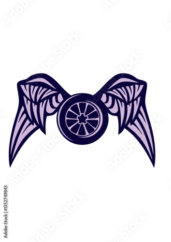 pneu roue aile dessin logo
