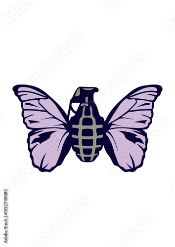papillon grenade arme fantaisie