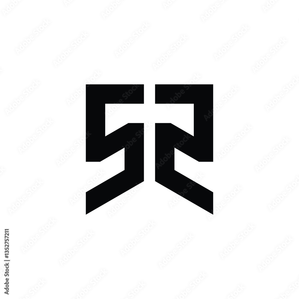 Fototapeta premium Letter ZS or SZ Rectangle Stylish Branding Trendy Logo Design