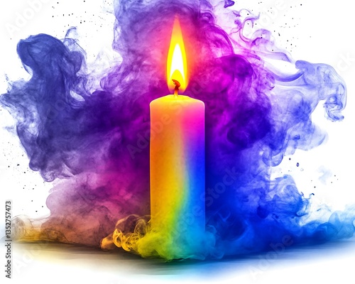 Colorful Candle Smoke.
