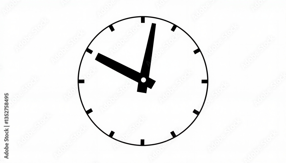 Minimalist clock face design emphasizing time and simplicity, concept of time Minimalist clock face design emphasizing time and simplicity, concept of time
