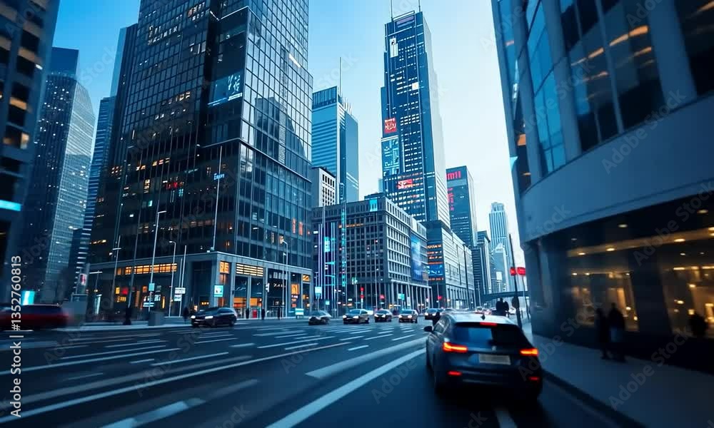 Digital Hologram City Vertical Animation. Abstract Digital Security, Artificial Intelligence Concept. 4k video Digital Hologram City Vertical Animation. Abstract Digital Security, Artificial Intelligence Concept. 4k video