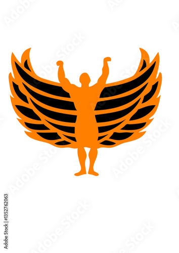 Bodybuilding corps logo club dessin musculation fitness body muscu