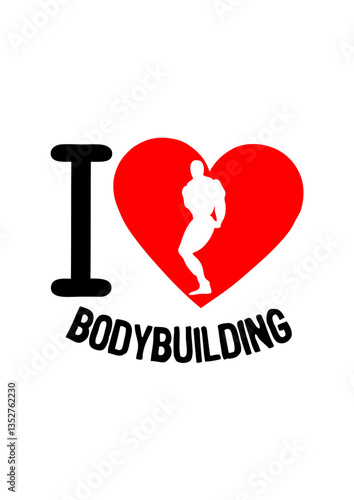 I love bodybuilding coeur musculation pose muscu