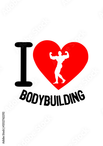 I love bodybuilding coeur musculation pose muscu