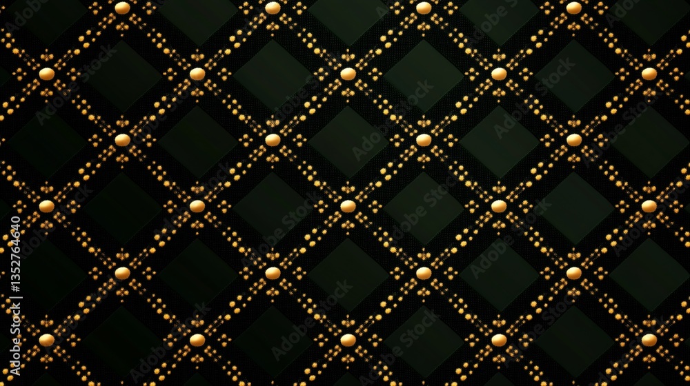Naklejka premium Elegant Gold and Black Geometric Pattern Design