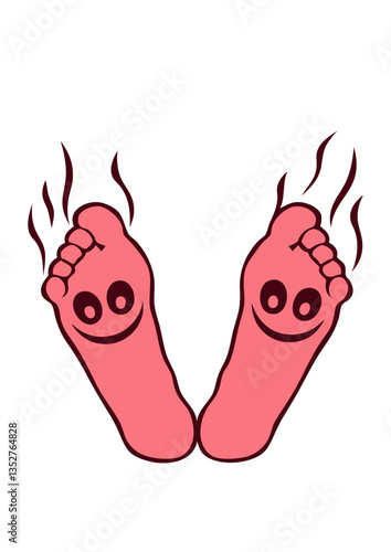 pied pue fume odeur dessin
