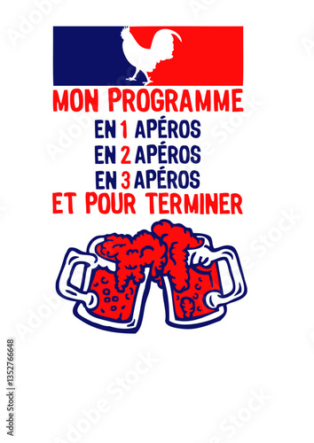 Apero alcool election mot programme coq France humour