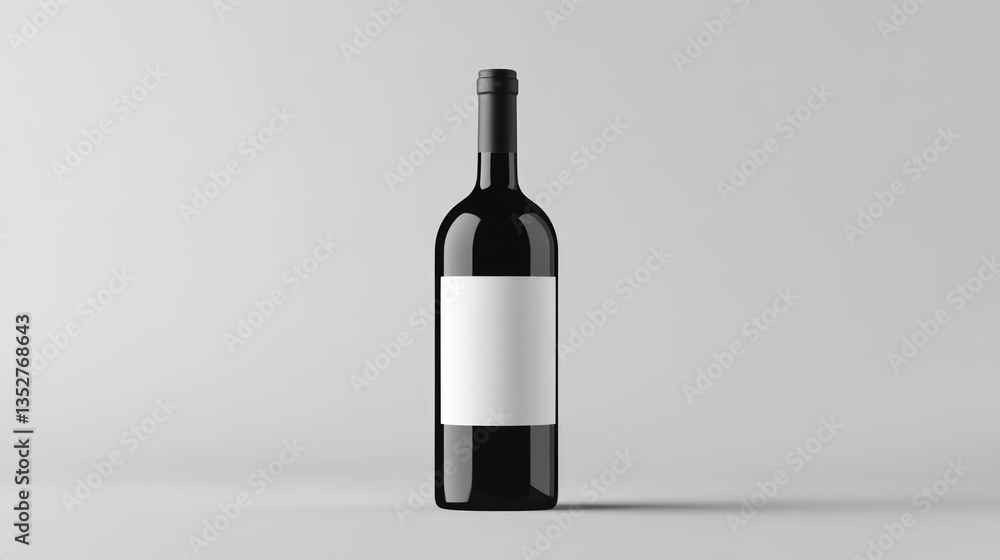 Wine Bottle Mock-Up. Blank Label. Wine Bottle Mock-Up. Blank Label.