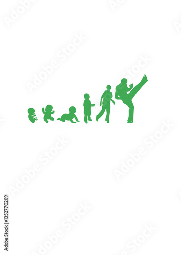 Evolution capoeira bebe adolescent  adulte homme sport
