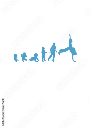 Evolution capoeira bebe adolescent  adulte homme sport