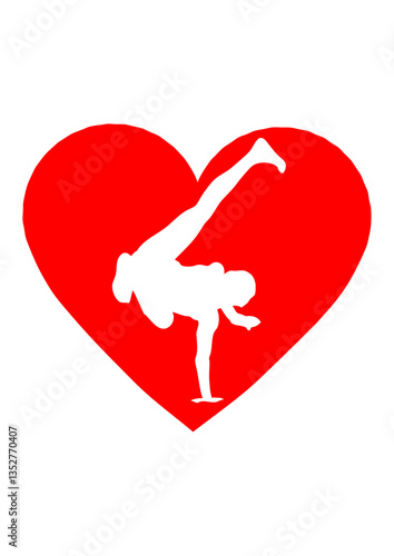 Love capoeira coeur aime