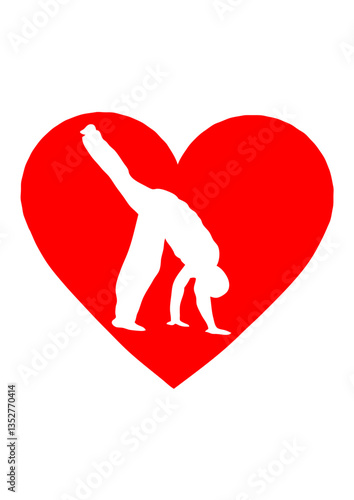 Love capoeira coeur aime