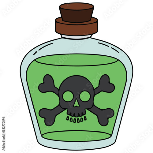 Toxic substance warning icon vector illustration