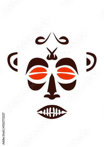 masque africain dessin