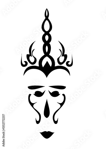 masque africain dessin