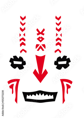masque africain dessin