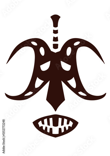 masque africain dessin