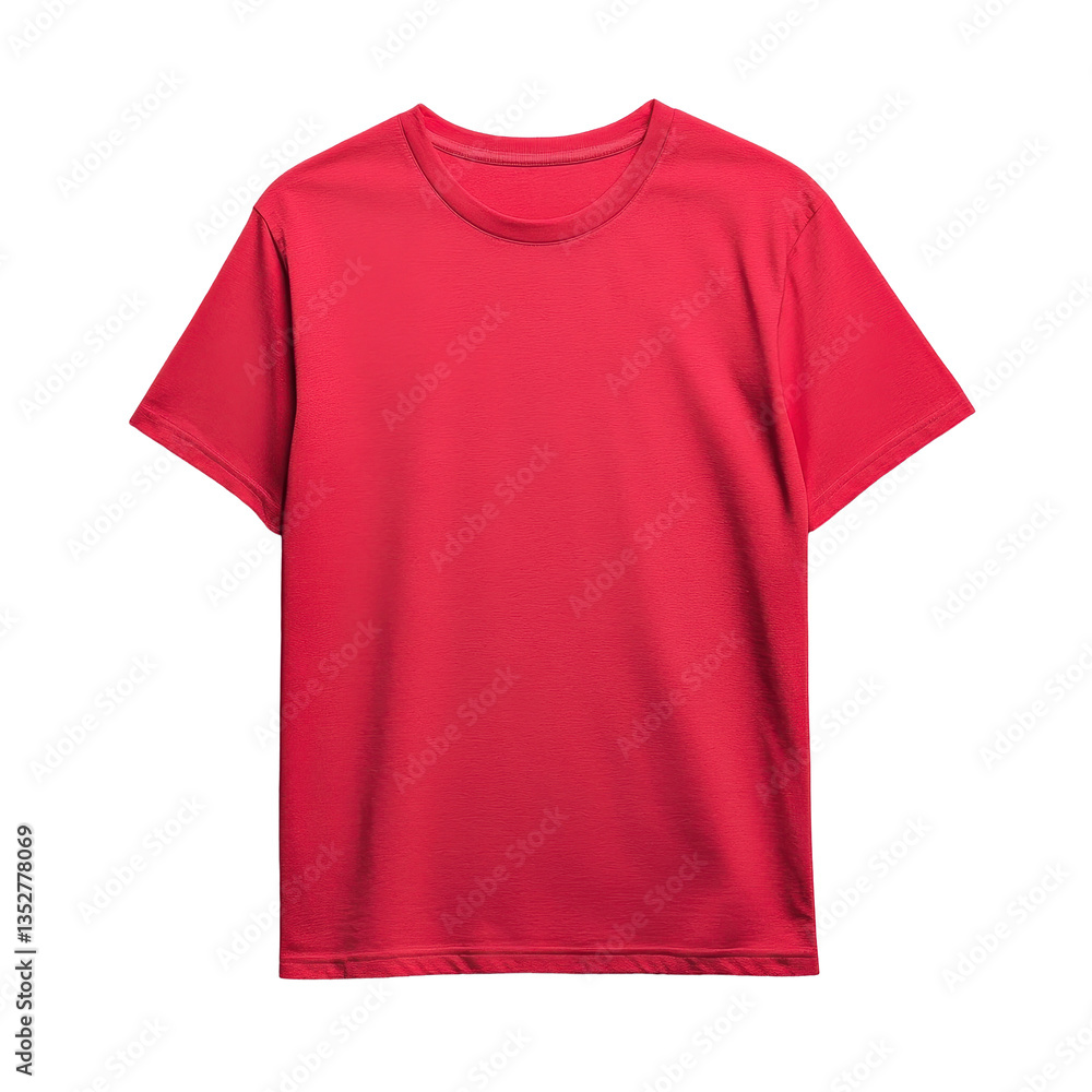 Bright red shirt displayed against a soft pink background for casual fashion appeal, red shirt on a pink background, Transparent background Bright red shirt displayed against a soft pink background for casual fashion appeal, red shirt on a pink background, Transparent background