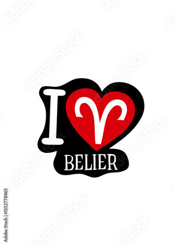 i love belier  signe astrologique