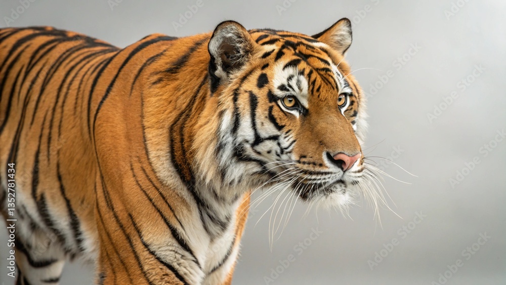 South China Tiger in full view on studio background South China Tiger in full view on studio background