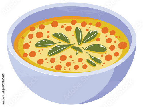 Spicy Indian soup icon isometric vector