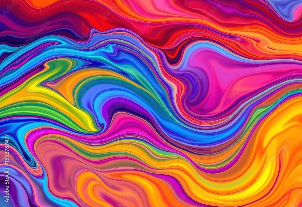 Vibrant, swirling abstract waves in diverse hues, energy, colorful pattern Vibrant, swirling abstract waves in diverse hues, energy, colorful pattern