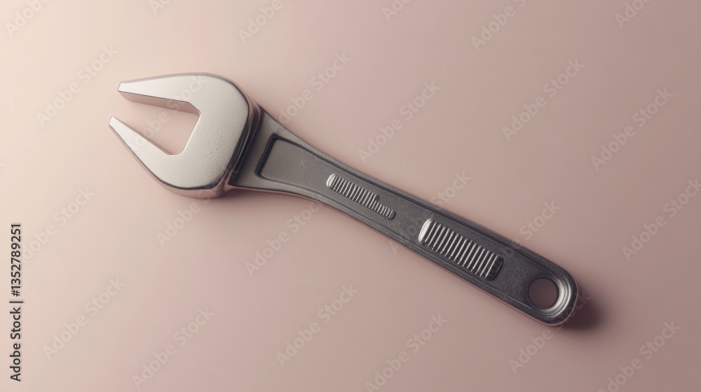 Adjustable Wrench on Soft Background Essential Tool for DIY Projects and Mechanical Repairs Adjustable Wrench on Soft Background Essential Tool for DIY Projects and Mechanical Repairs