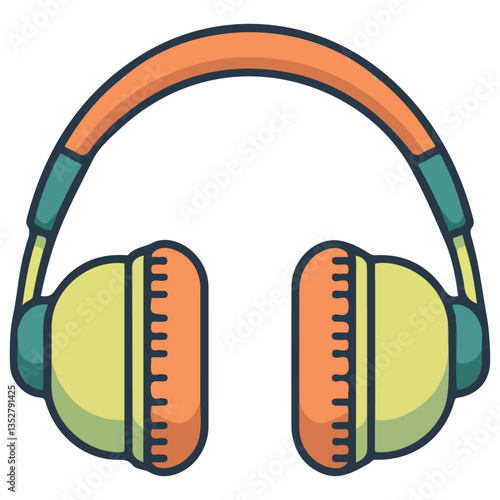 Noise-canceling headphones icon vector