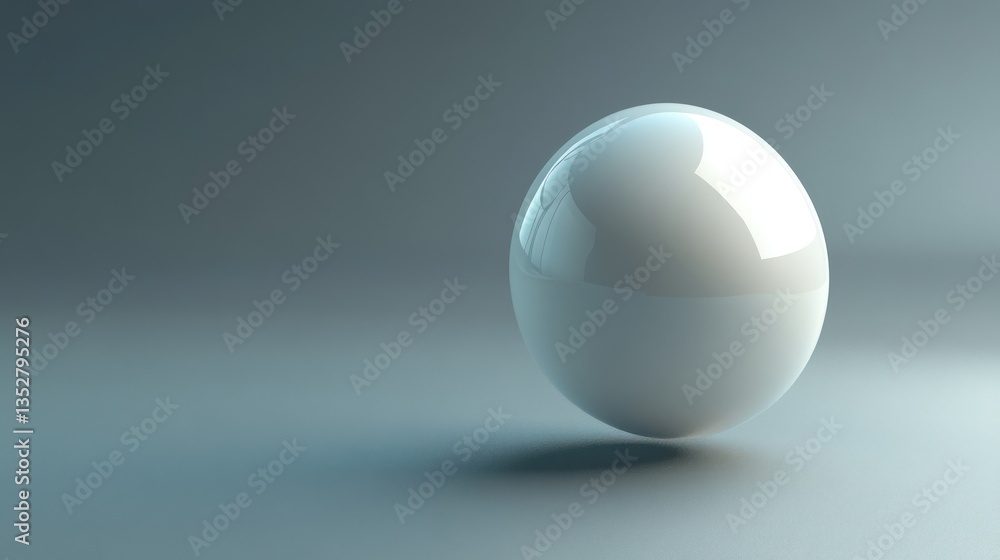 Glossy Sphere Reflecting Light on a Gradient Background Minimalist 3D Rendered Artwork for De Glossy Sphere Reflecting Light on a Gradient Background Minimalist 3D Rendered Artwork for De