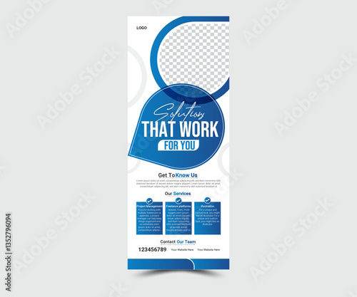 Creative and eye catching rollup banner design template
