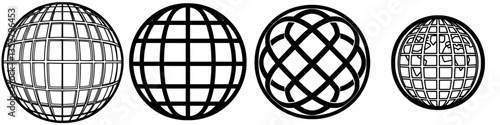 Various globe designs illustrating different artistic interpretations of the Earth