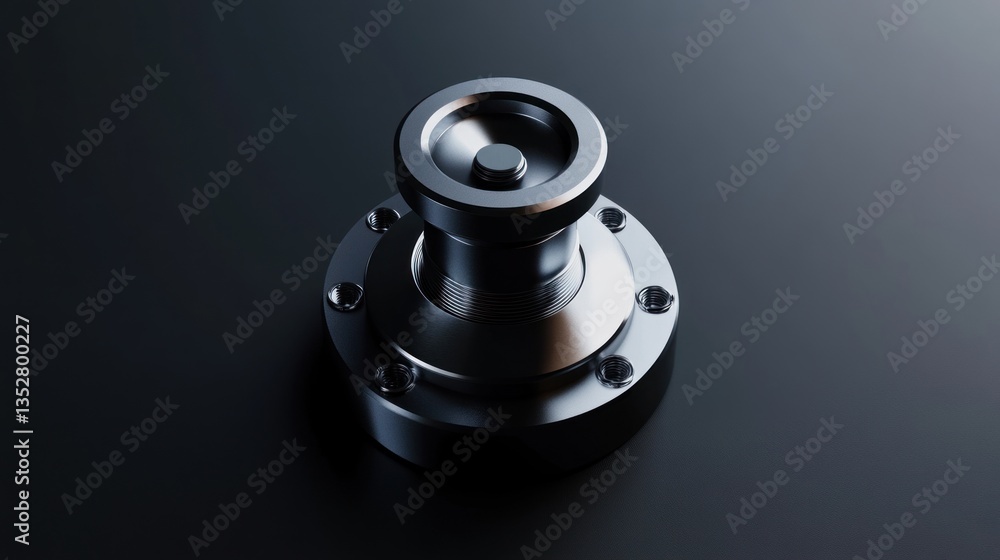 Precision Engineering HighResolution Image of a Mechanical Component with Detailed Features a Precision Engineering HighResolution Image of a Mechanical Component with Detailed Features a