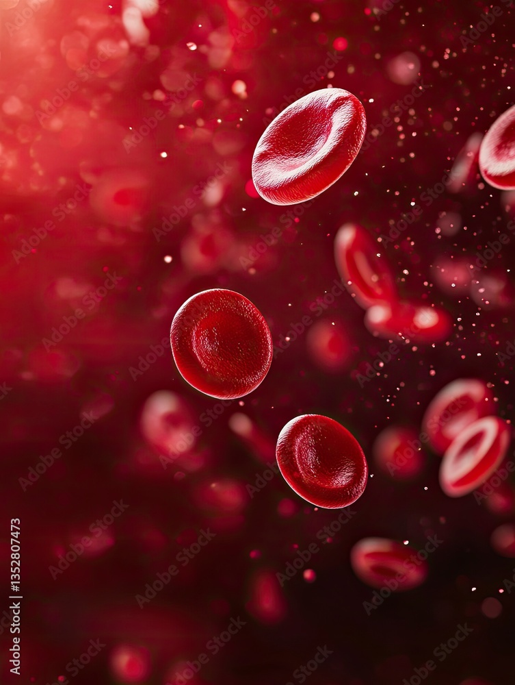 Red Blood Cells Floating in a Vein Illustration for Medical Purposes Red Blood Cells Floating in a Vein Illustration for Medical Purposes