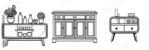 Living room furniture collection showcasing modern and classic designs in detail