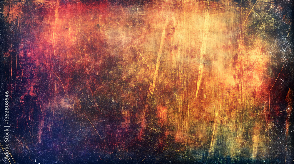 Fototapeta premium Vibrant grunge background with rich textures and warm colors creating an artistic atmosphere