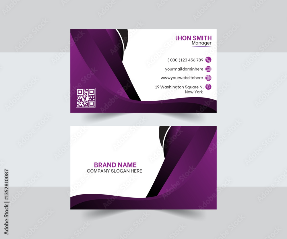Naklejka premium Creative and Modern Business Card Design with Minimalist Style
