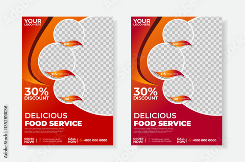 Creative, modern and professional restaurant food flyer a4 poster template layout design