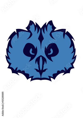 hibou chouette face cartoon