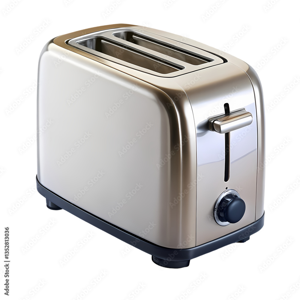 Champagne Gold TwoSlice Toaster isolated on transparent background Champagne Gold TwoSlice Toaster isolated on transparent background