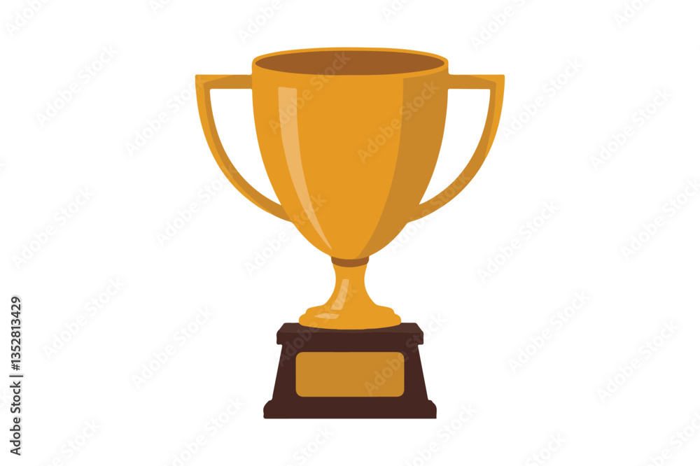 Golden Trophy Cup Champion Award Victory Prize Illustration Golden Trophy Cup Champion Award Victory Prize Illustration