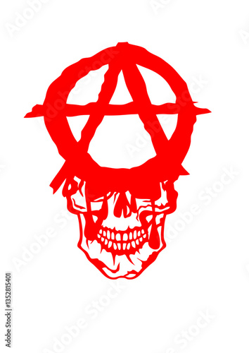 Tete de mort anarchy logo crane anarchie