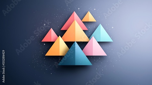 Colorful Triangles Geometric Pattern Background