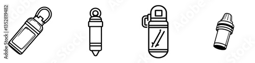 Variety of reusable water bottles and containers displayed on a neutral background showcasing their unique designs and features
