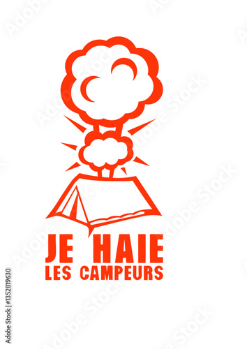 gamer je haie les campeurs tente explosion geek