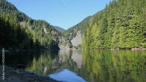 Lindeman Lake located in the Chilliwack Lake Provincial Park during a summer season in Chilliwack, British Columbia, Canada