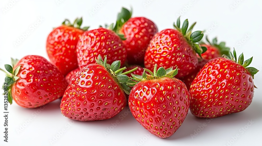 Fresh Ripe Strawberries on a White Background – Juicy Red Berries, Sweet and Organic Summer Fruit for Healthy Snacking Fresh Ripe Strawberries on a White Background – Juicy Red Berries, Sweet and Organic Summer Fruit for Healthy Snacking