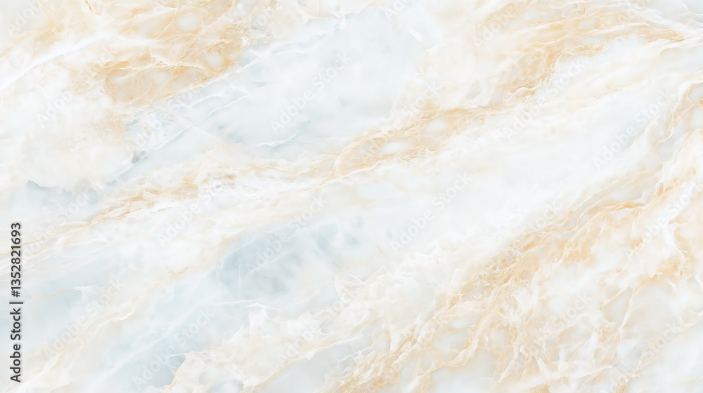 Obraz premium Elegant marble texture with soft cream and gold veins creating a serene background