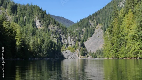 Lindeman Lake located in the Chilliwack Lake Provincial Park during a summer season in Chilliwack, British Columbia, Canada