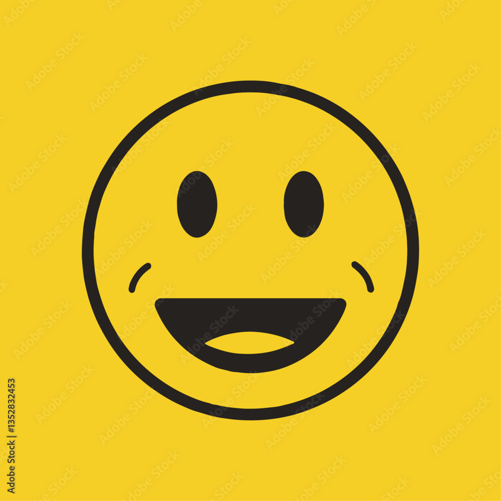 Fototapeta premium World smile day yellow background with cheerful mood with smiley face vector